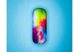 multicoloured rainbow pill