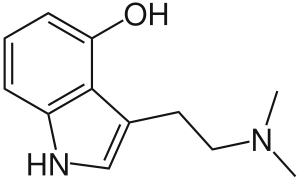 Molecular structure of Psilocin